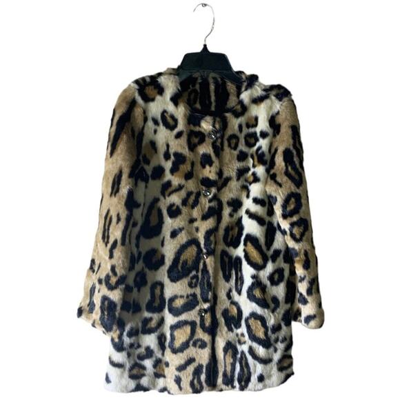 Vintage Donna Salyers Fabulous-Furs Coat Women Size Large Faux Fur Leopard Print - Picture 3 of 7